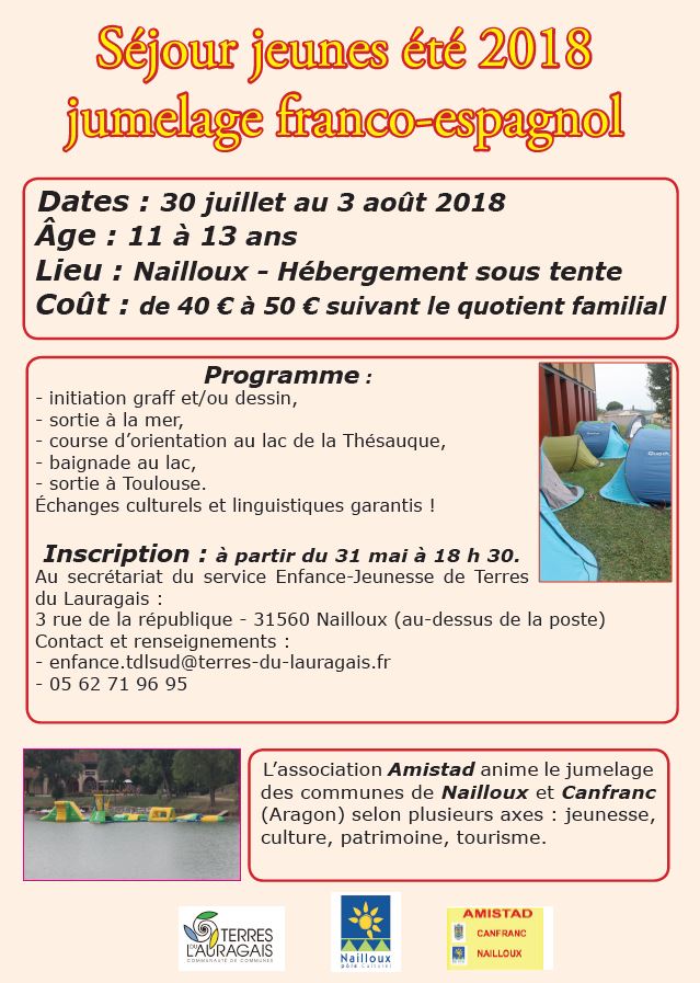 Séjour Jeunes - ete 2018