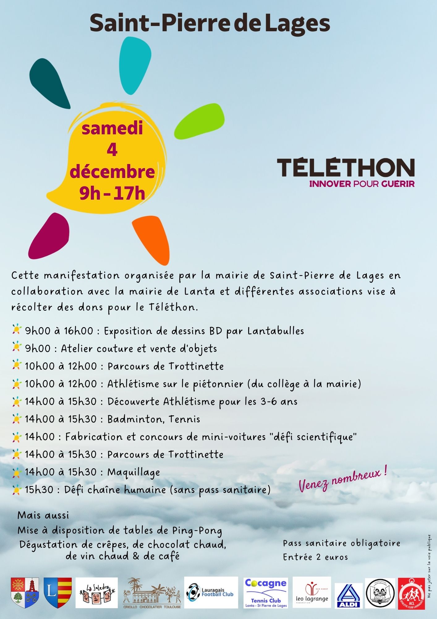 Affiche Téléthon commerçant