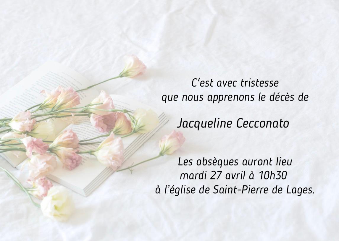 Décès de J.Cecconato